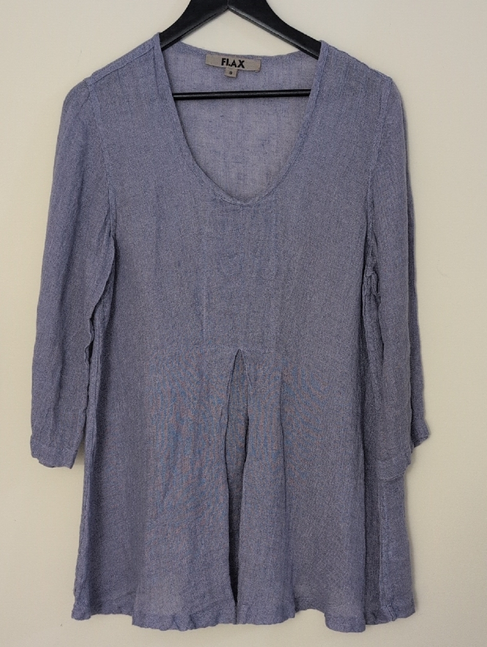 Flax Lavender Linen Scoop-Neck Tunic
